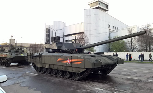 俄羅斯T-14坦克參加閱兵彩排