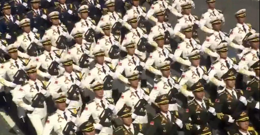 組圖：中國三軍儀仗隊亮相俄閱兵式 著新式禮賓服【7】
