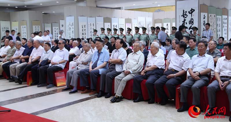中華兩岸百名將軍部長與書畫家作品展在京開幕。邱越攝