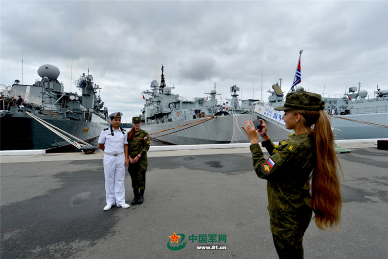 高清：“海上聯合-2015(II)”中俄參演兵力離港 向預定海區集結  【8】