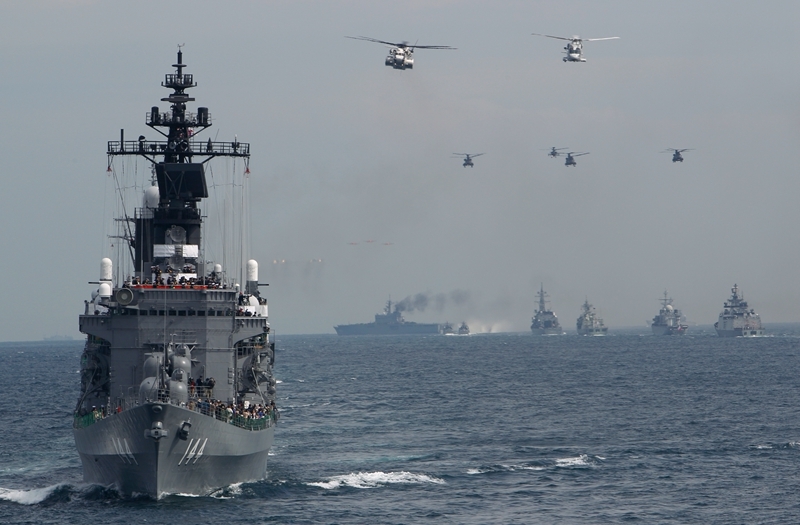 高清:日本主力戰艦傾巢出動海上閱兵
