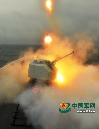 高清:北海艦隊演習火力猛烈 實戰氛圍濃厚【5】