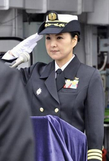 資料圖:日本自衛隊誕生首位女性護衛艦艦長