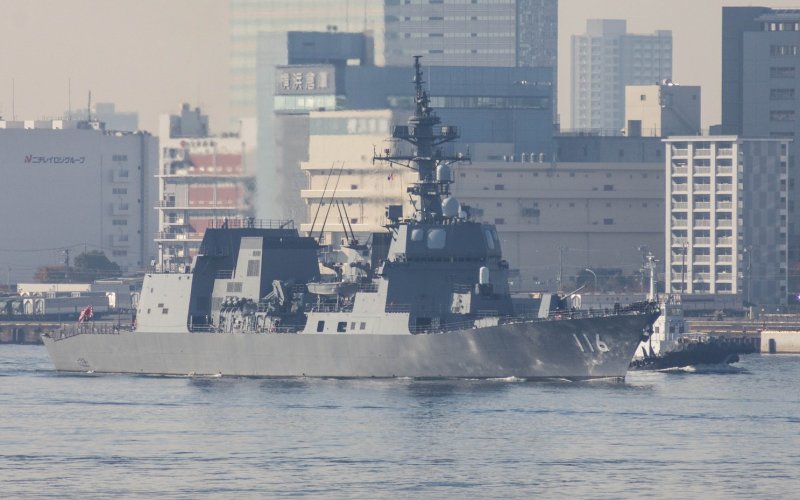 2013年12月，英國海軍勇敢號驅逐艦訪問了日本，作為陪訪艦，海自派出了剛剛服役的DD-116照月號。（感謝 超大軍事hc_andy ）