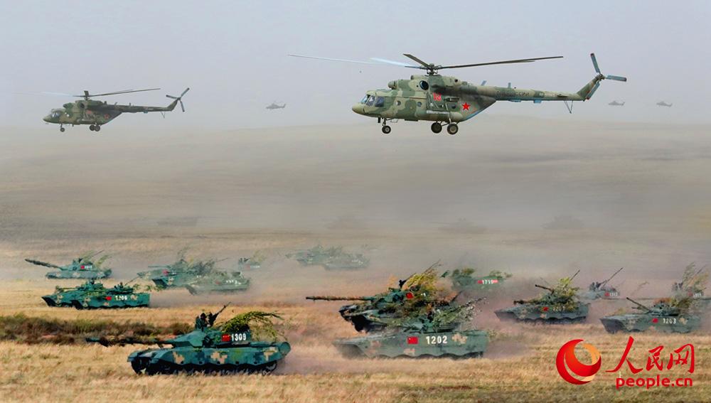 中俄兩軍陸空協同作戰
