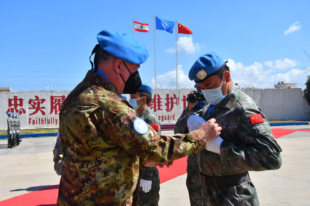 中國第19批赴黎巴嫩維和官兵榮獲聯合國和平勛章