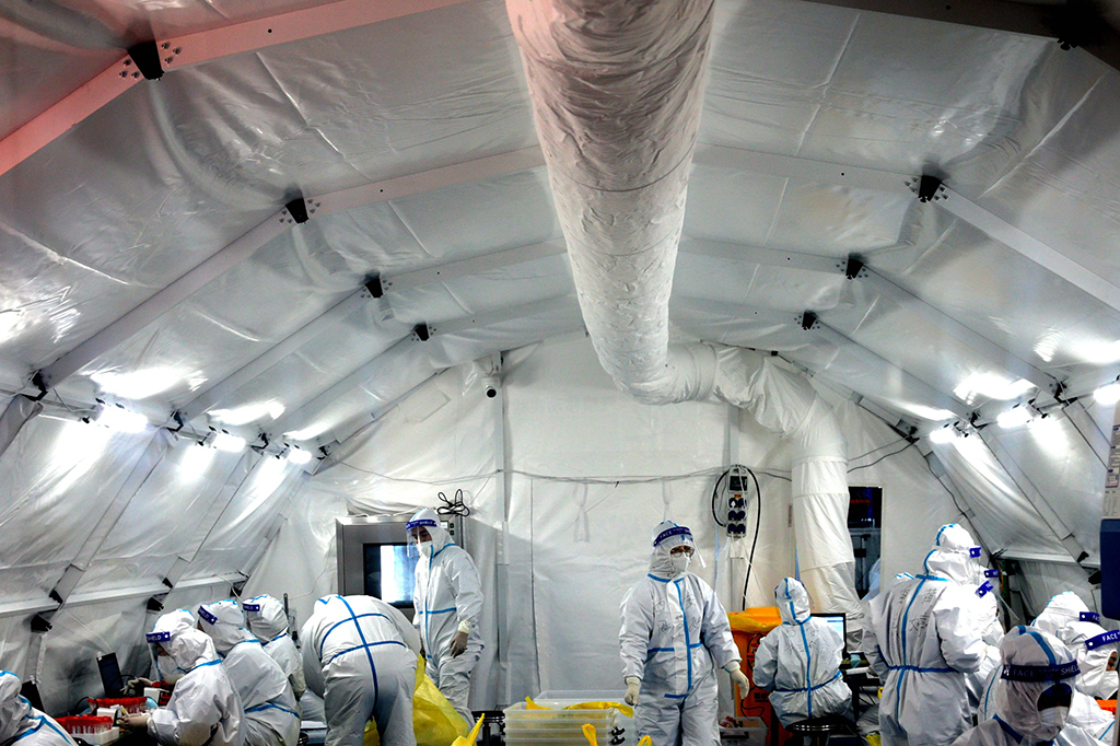西安啟用氣膜實驗室 每日最高檢測產能可達25萬管