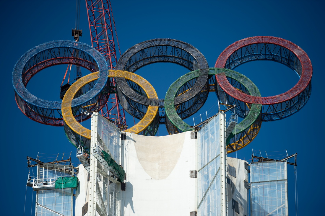 北京：奧運五環景觀塔獻禮冬奧