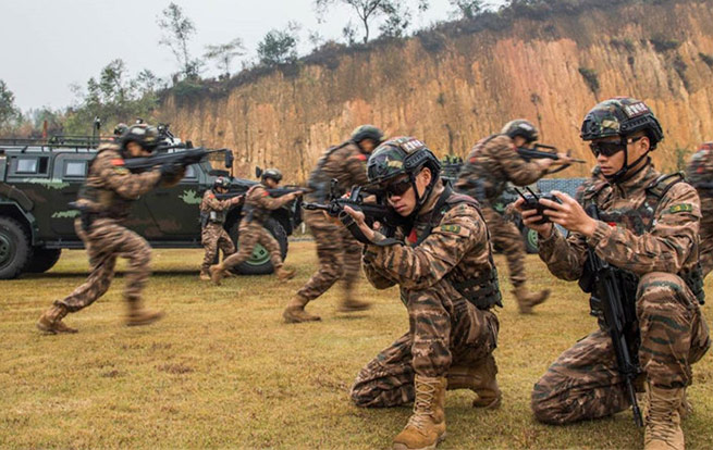 广西来宾：武警特战队员掀起练兵热潮