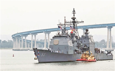 美海军提康德罗加级巡洋舰“莫比尔湾”号。