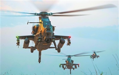 东部战区陆军某旅开展直升机编队飞行训练