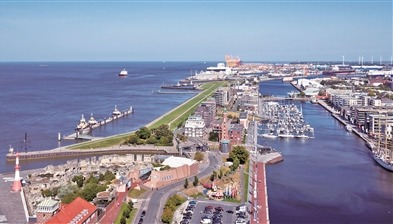 德国不来梅哈芬港。