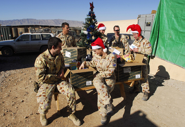 组图:远在阿富汗的澳大利亚士兵如何过新年