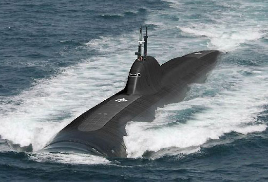 网友制作的中国海军未来096级战略导弹核潜艇CG效果图